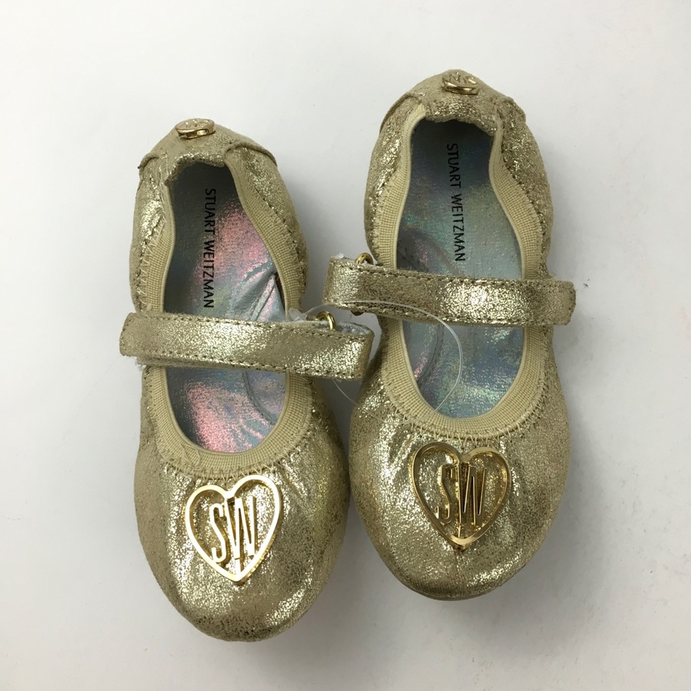 New Stuart Weitzman Rose Gold Mary Jane Ballet Flats Size 6 - Picture 6 of 7